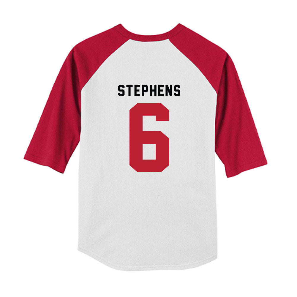 Georgia - NCAA Baseball : Jordan Stephens - OmaDawgs Youth Raglan T-Shirt-1