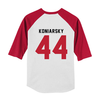 Georgia - NCAA Baseball : Cole Koniarsky - OmaDawgs Youth Raglan T-Shirt-1