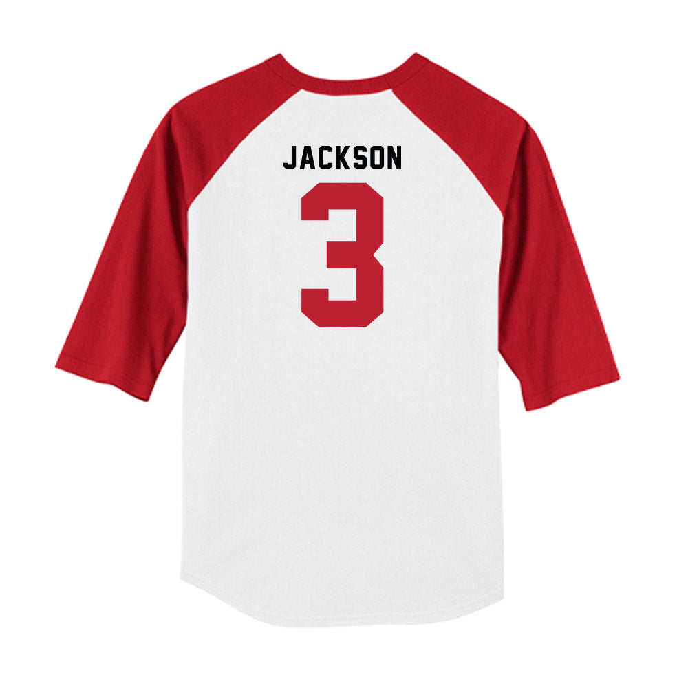 Georgia - NCAA Baseball : Daniel Jackson - OmaDawgs Raglan Shirt-1