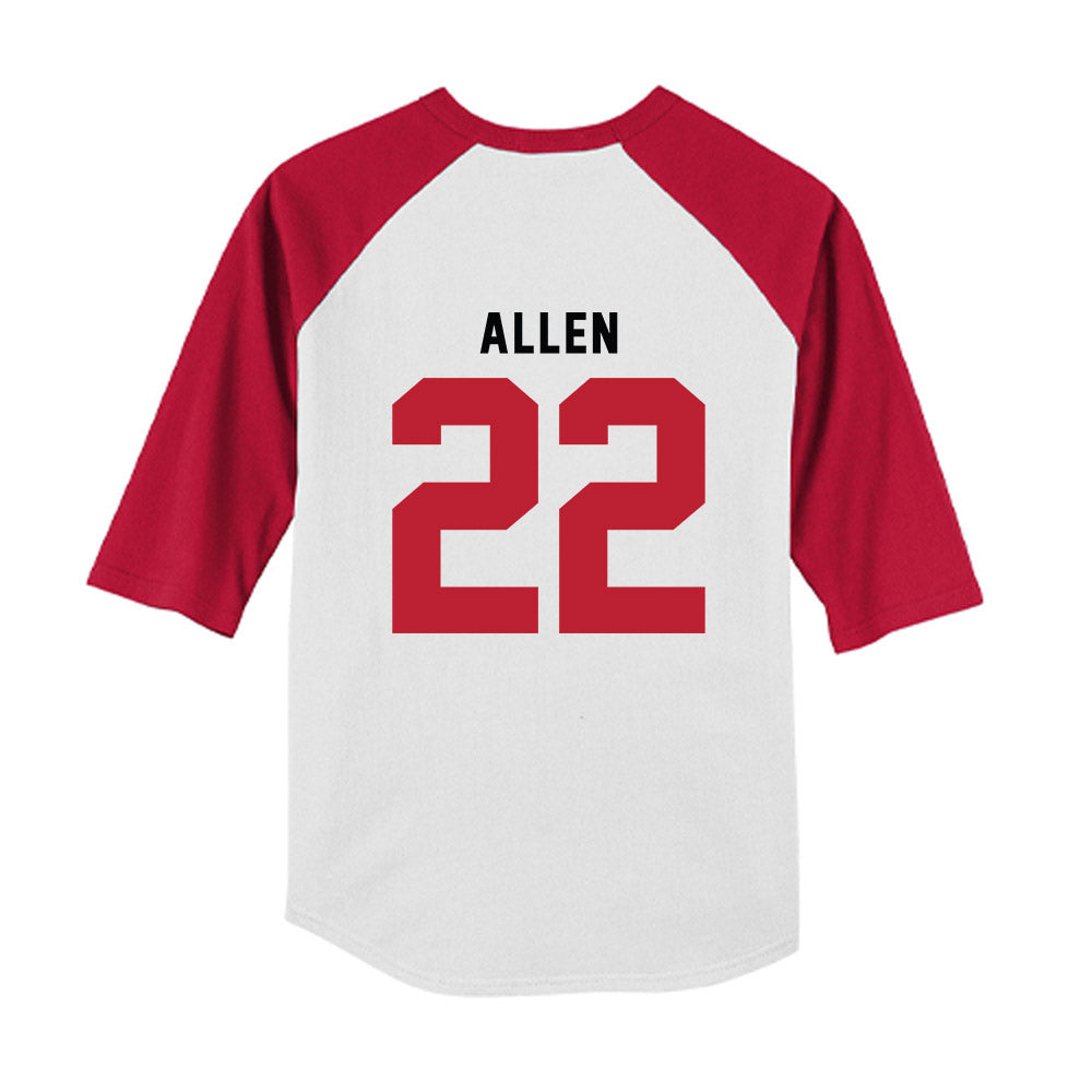 Georgia - NCAA Baseball : Henry Allen - OmaDawgs Youth Raglan T-Shirt-1