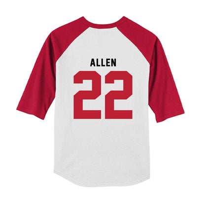 Georgia - NCAA Baseball : Henry Allen - OmaDawgs Youth Raglan T-Shirt-1