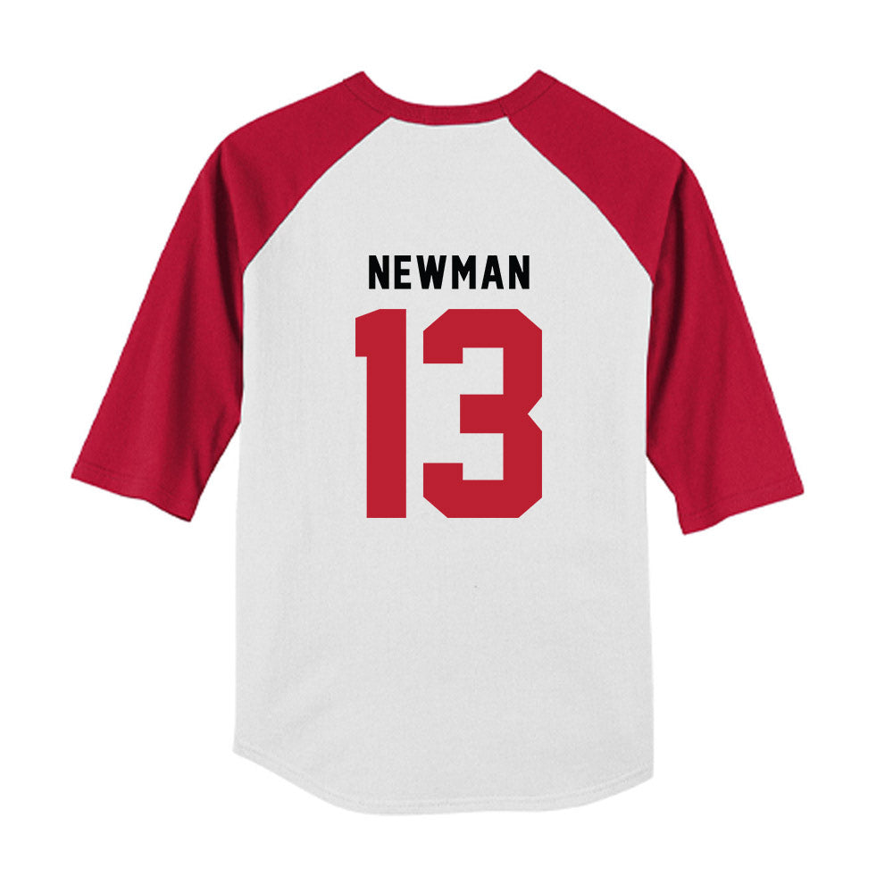 Georgia - NCAA Baseball : Scott Newman - OmaDawgs Youth Raglan T-Shirt-1
