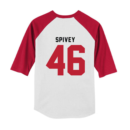 Georgia - NCAA Baseball : Logan Spivey - OmaDawgs Youth Raglan T-Shirt-1