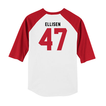 Georgia - NCAA Baseball : Thomas Ellisen - OmaDawgs Raglan Shirt-1