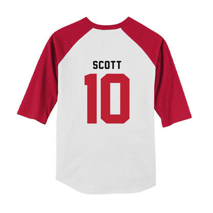 Georgia - NCAA Baseball : Matt Scott - OmaDawgs Youth Raglan T-Shirt-1
