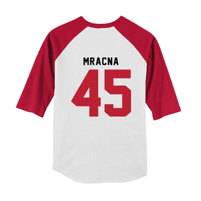 Georgia - NCAA Baseball : Christian Mracna - OmaDawgs Youth Raglan T-Shirt-1