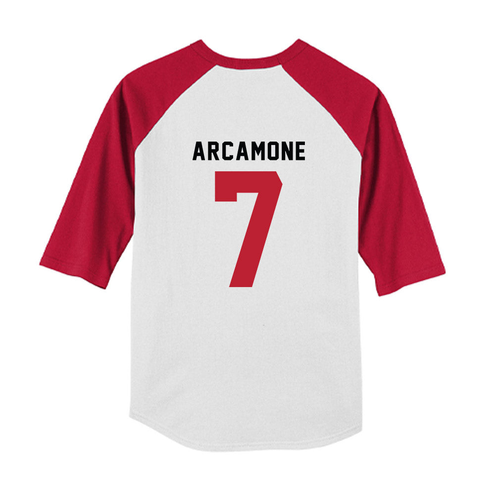 Georgia - NCAA Baseball : Jack Arcamone - OmaDawgs Youth Raglan T-Shirt-1