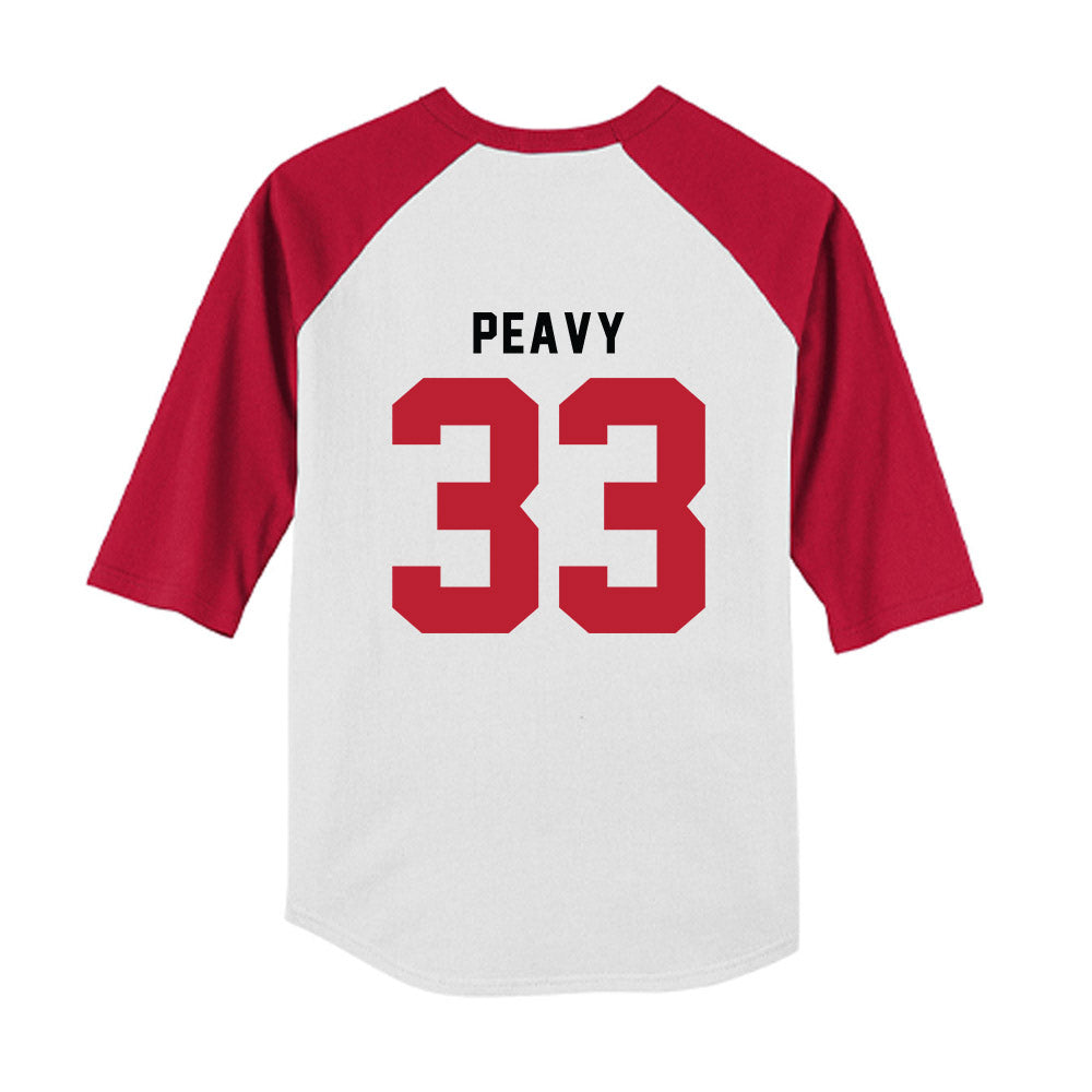 Georgia - NCAA Baseball : Jackson Peavy - OmaDawgs Youth Raglan T-Shirt-1