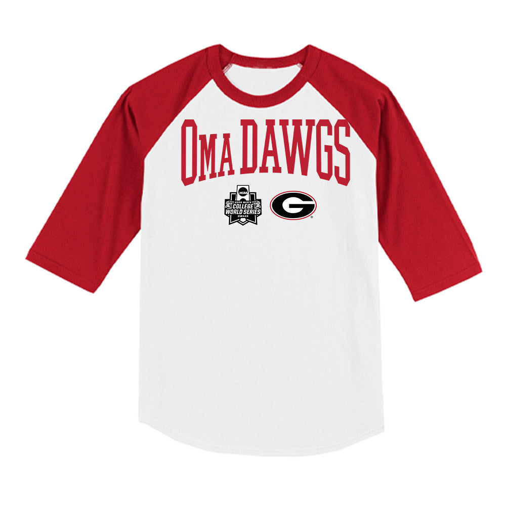 Georgia - NCAA Baseball : Daniel Jackson - OmaDawgs Raglan Shirt-0
