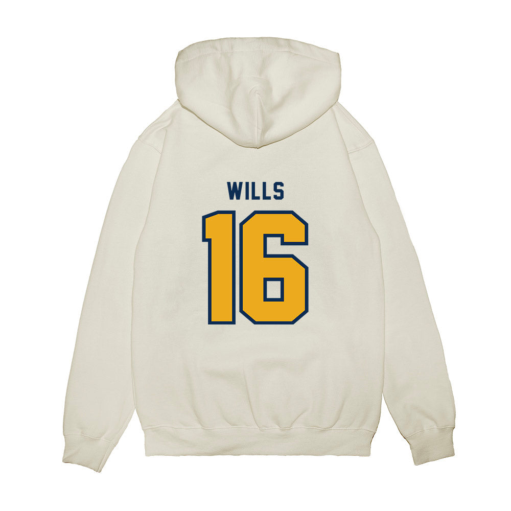 West Virginia - NCAA Baseball : Brock Wills - Omaneers Premium Hooded Sweatshirt-1