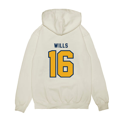 West Virginia - NCAA Baseball : Brock Wills - Omaneers Premium Hooded Sweatshirt-1