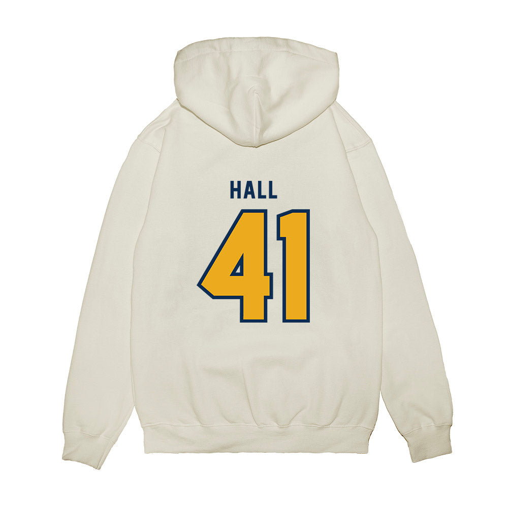 West Virginia - NCAA Baseball : Tyrus Hall - Omaneers Premium Hooded Sweatshirt-1