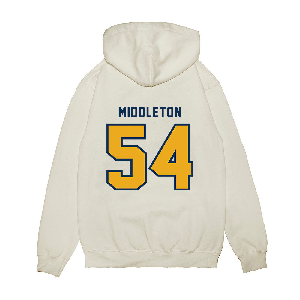 West Virginia - NCAA Baseball : Andrew Middleton - Omaneers Premium Hooded Sweatshirt-1