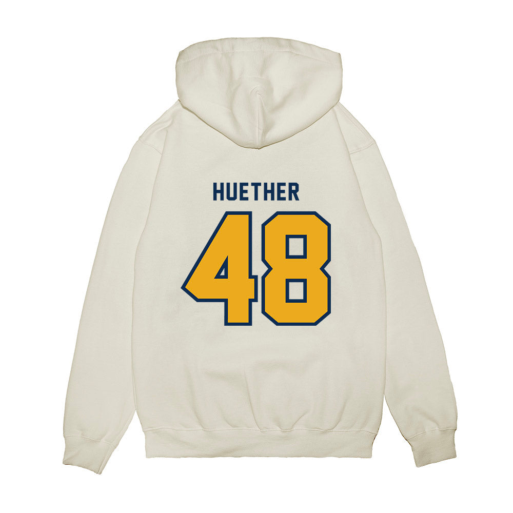 West Virginia - NCAA Baseball : JT Huether - Omaneers Premium Hooded Sweatshirt-1