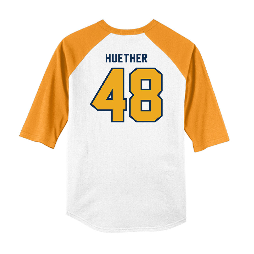 West Virginia - NCAA Baseball : JT Huether - Raglan Shirt-1