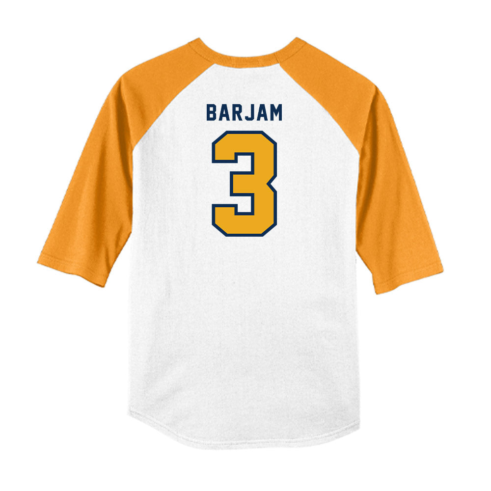 West Virginia - NCAA Baseball : Zahir Barjam - Raglan Shirt-1