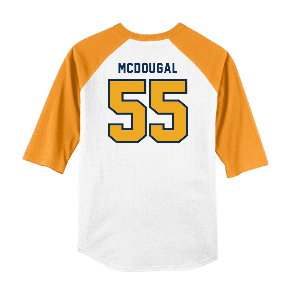 West Virginia - NCAA Baseball : Ben McDougal - Raglan Shirt-1