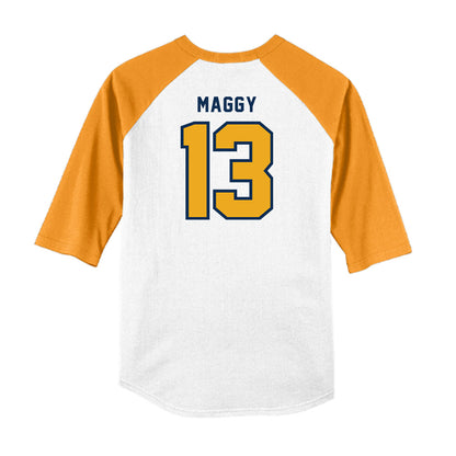 West Virginia - NCAA Baseball : Ryan Maggy - Raglan Shirt-1