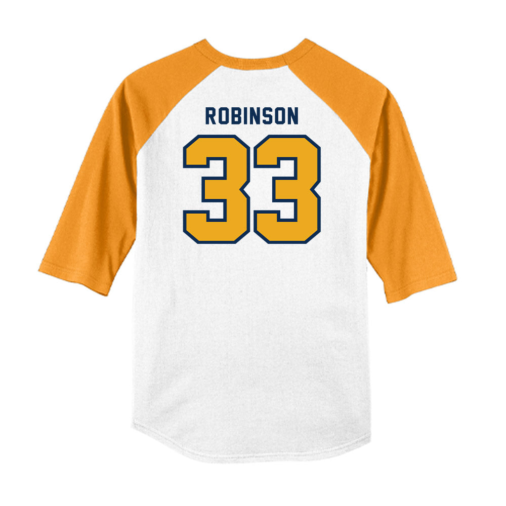 West Virginia - NCAA Baseball : Brayden Robinson - Raglan Shirt-1
