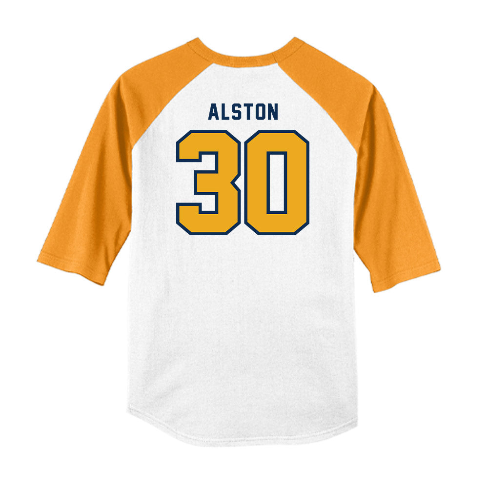 West Virginia - NCAA Baseball : Korey Alston - Raglan Shirt-1