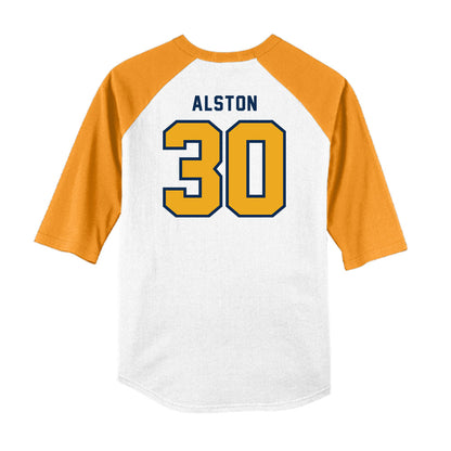West Virginia - NCAA Baseball : Korey Alston - Raglan Shirt-1