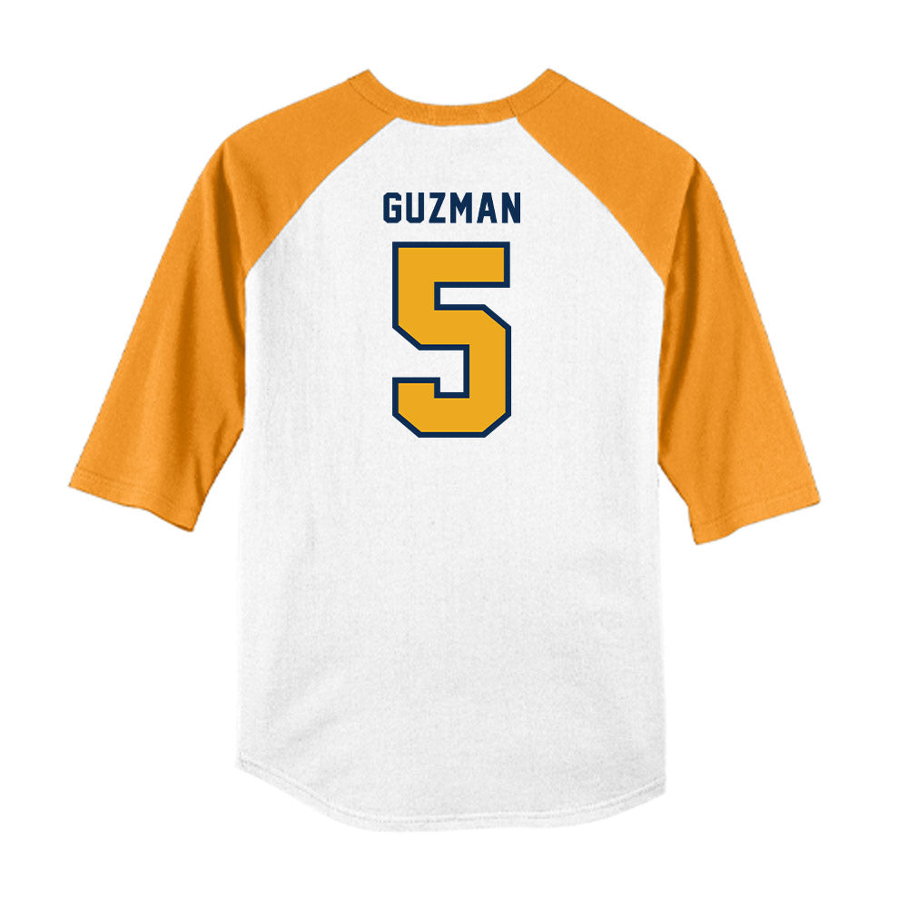 West Virginia - NCAA Baseball : Armani Guzman - Raglan Shirt-1