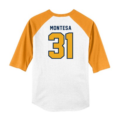 West Virginia - NCAA Baseball : Dawson Montesa - Raglan Shirt-1