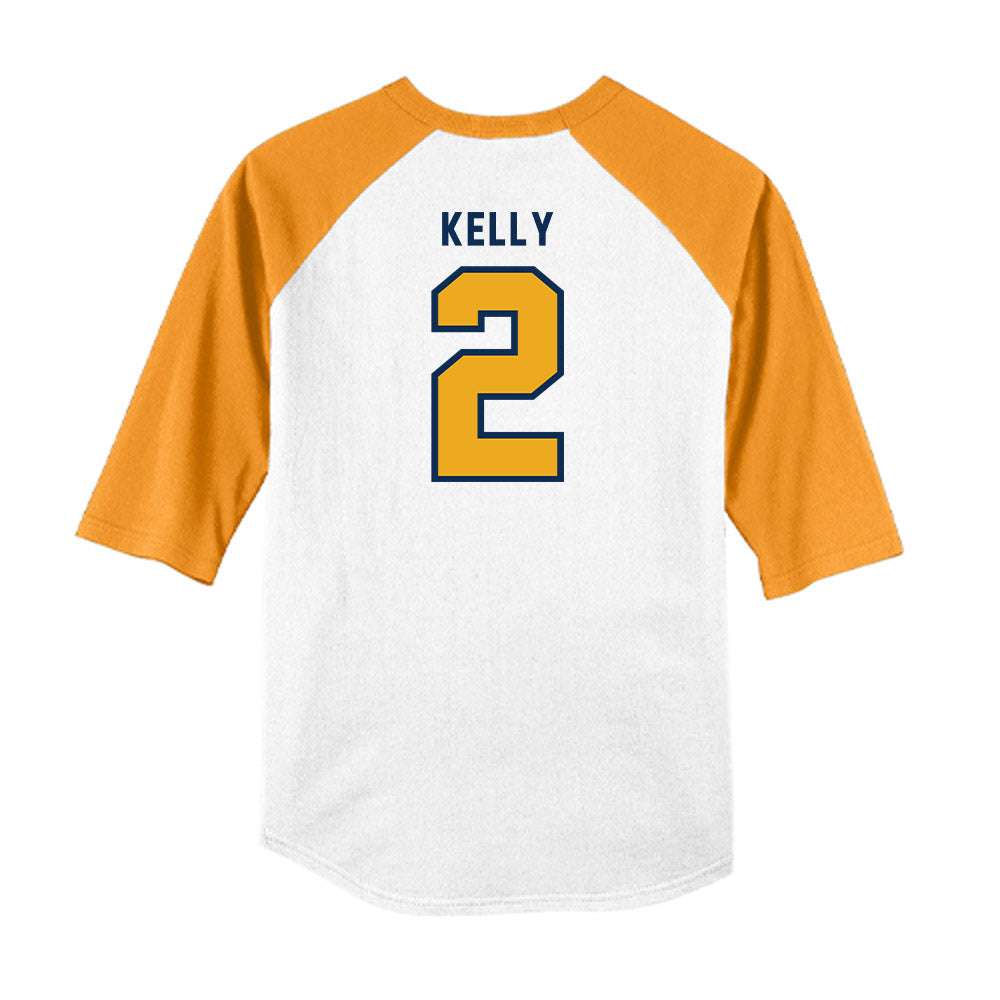 West Virginia - NCAA Baseball : Gavin Kelly - Raglan Shirt-1