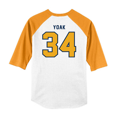 West Virginia - NCAA Baseball : Bryant Yoak - Raglan Shirt-1