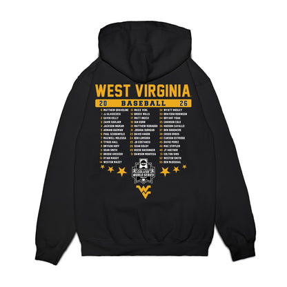 West Virginia - NCAA Baseball : Omaha Bound Roster List Premium Hooded Sweatshirt-1