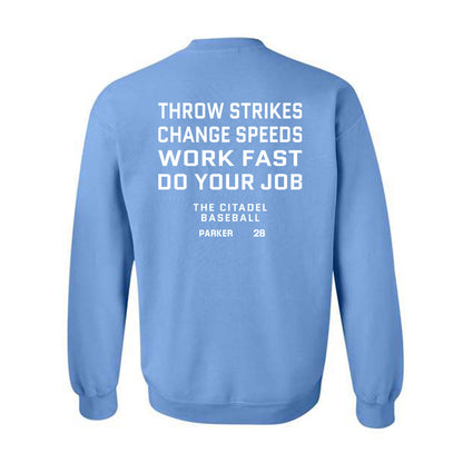 The Citadel - NCAA Baseball : Cohen Parker - Sports Shersey Crewneck Sweatshirt-1
