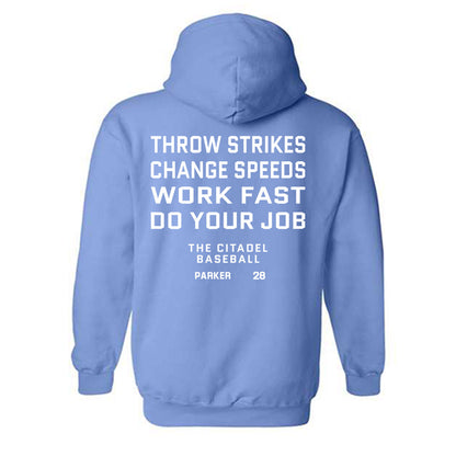 The Citadel - NCAA Baseball : Cohen Parker - Sports Shersey Hooded Sweatshirt-1