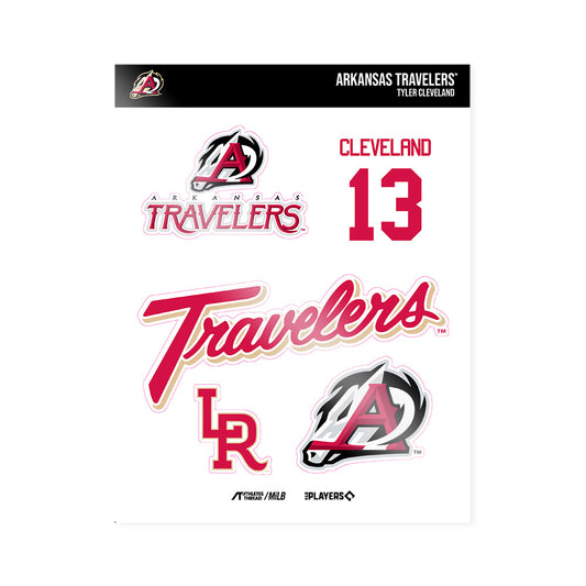 Arkansas Travs - MILB Baseball : Tyler Cleveland - Sticker Sheet-0