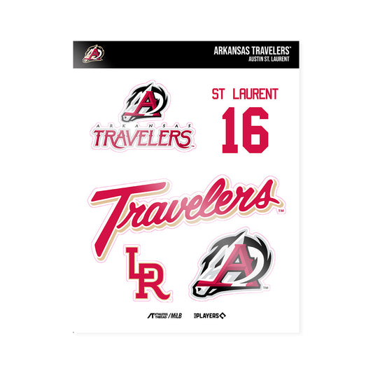 Arkansas Travs - MILB Baseball : Austin St. Laurent - Sticker Sheet-0