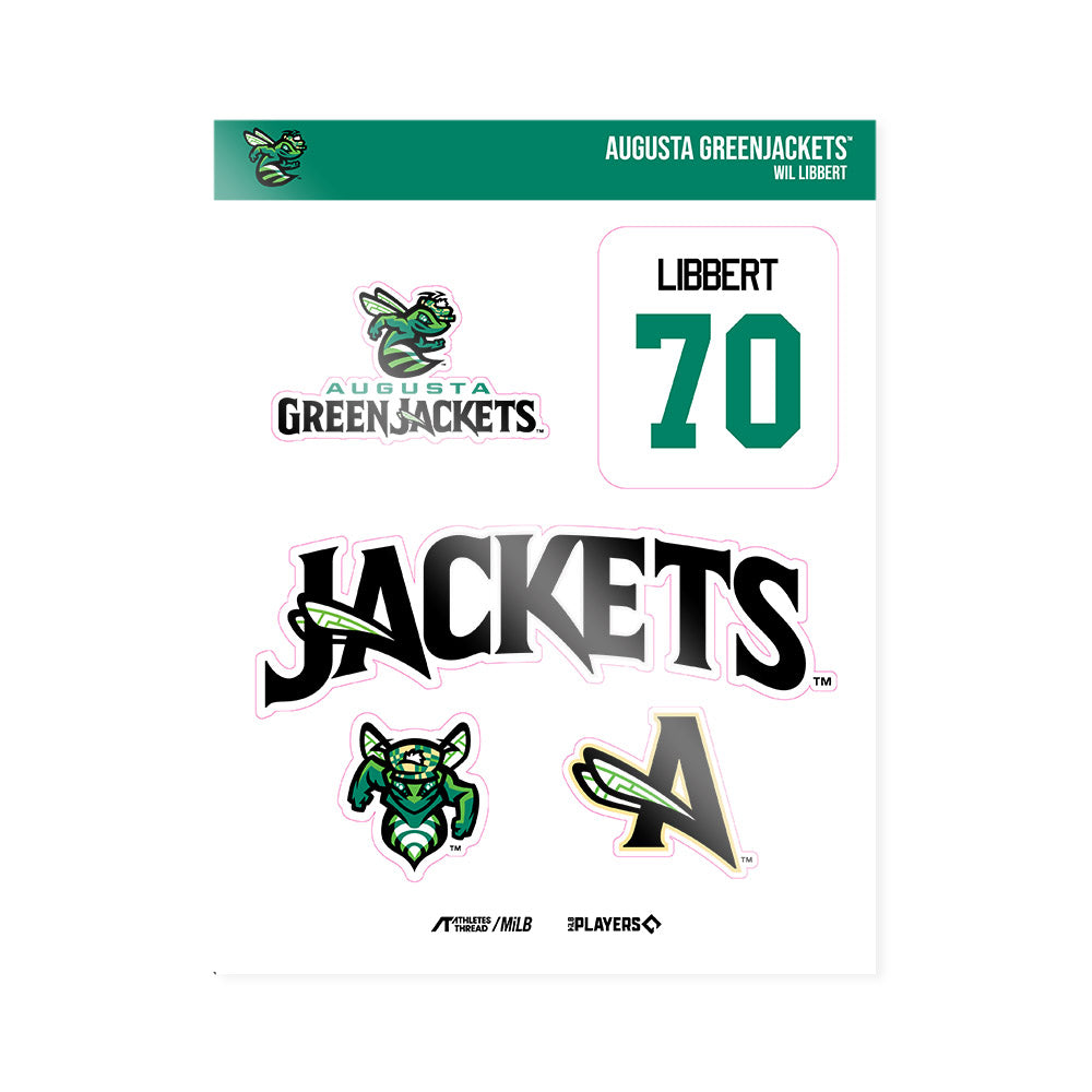 Augusta Jackets - MILB Baseball : Wil Libbert - Sticker Sheet-0