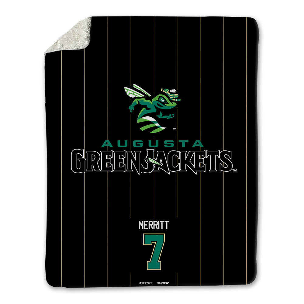 Augusta Jackets - MILB Baseball : Caden Merritt - Blanket-0