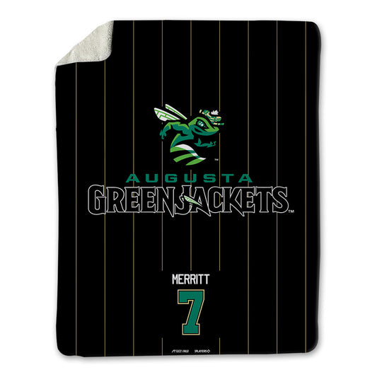 Augusta Jackets - MILB Baseball : Caden Merritt - Blanket-0