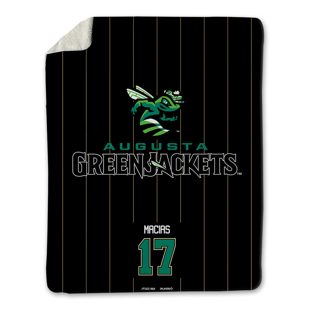 Augusta Jackets - MILB Baseball : Dallas Macias - Blanket-0