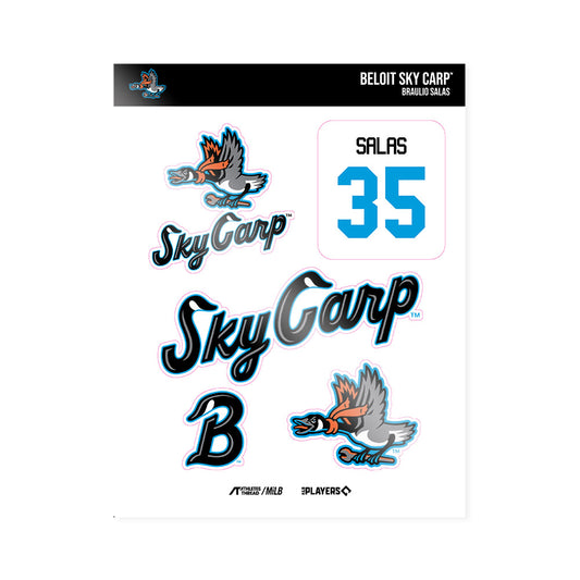 Beloit Sky Carp - MILB Baseball : Braulio Salas - Sticker Sheet-0