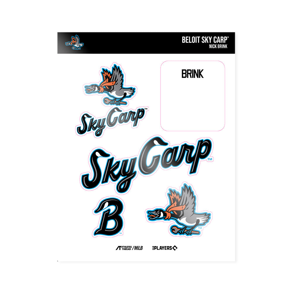 Beloit Sky Carp - MILB Baseball : Nick Brink - Sticker Sheet-0