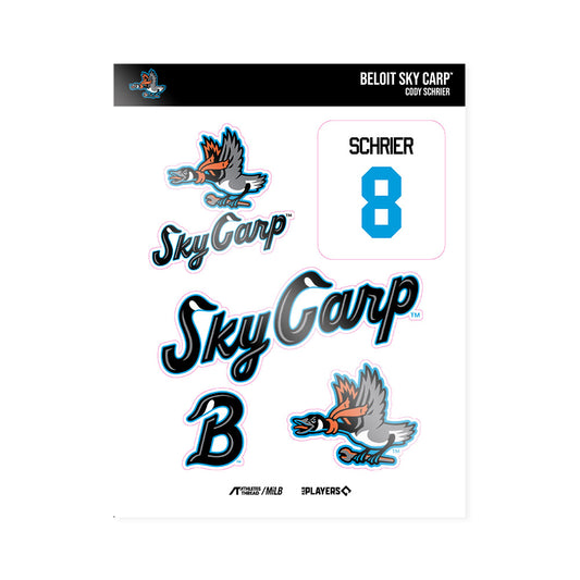 Beloit Sky Carp - MILB Baseball : Cody Schrier - Sticker Sheet-0