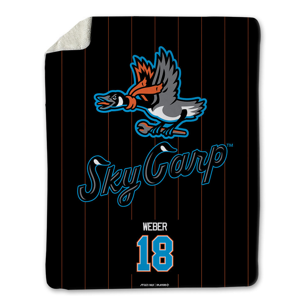 Beloit Sky Carp - MILB Baseball : Wilson Weber - Blanket-0