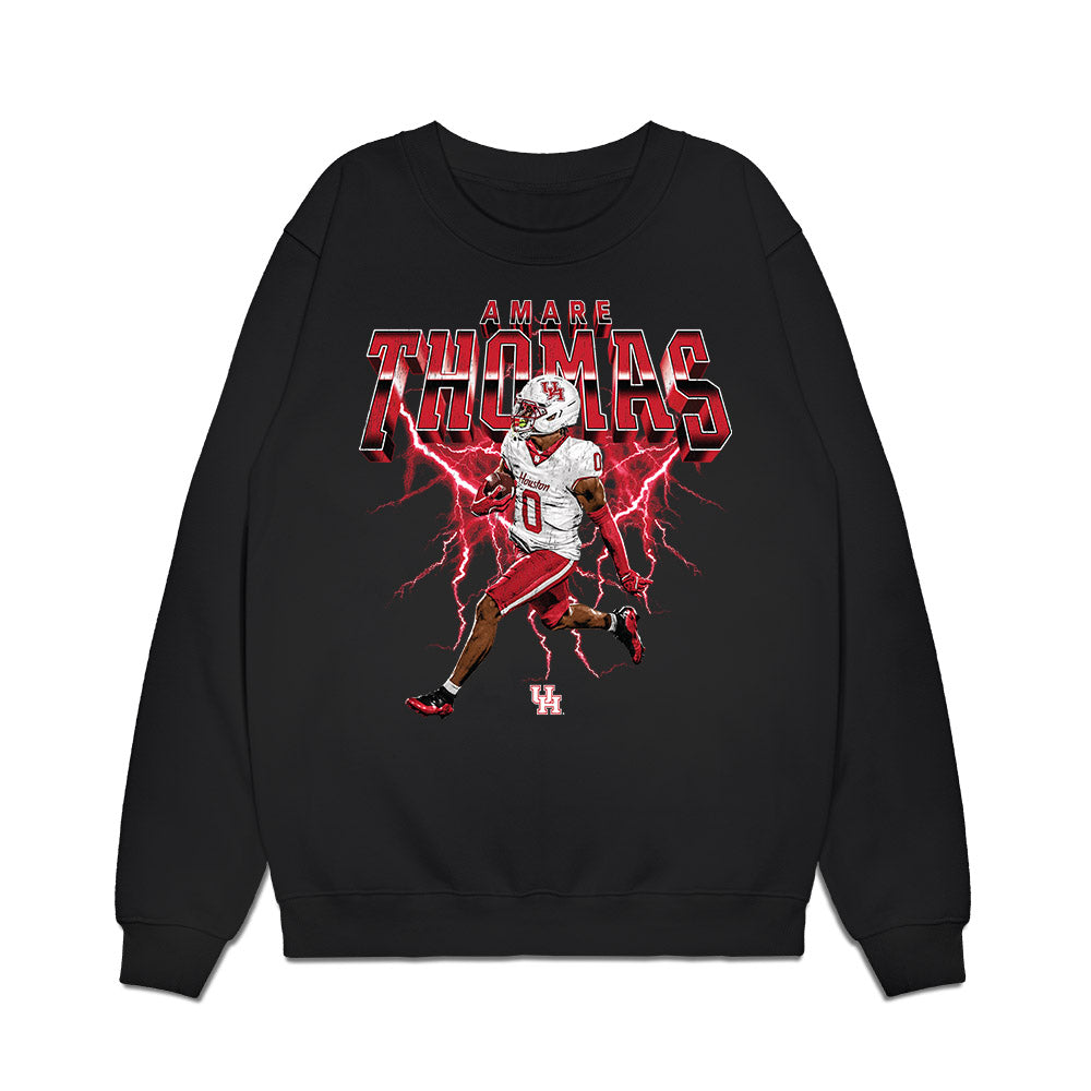 Houston - NCAA Football : Amare Thomas - Collage Premium Crewneck Sweatshirt-0