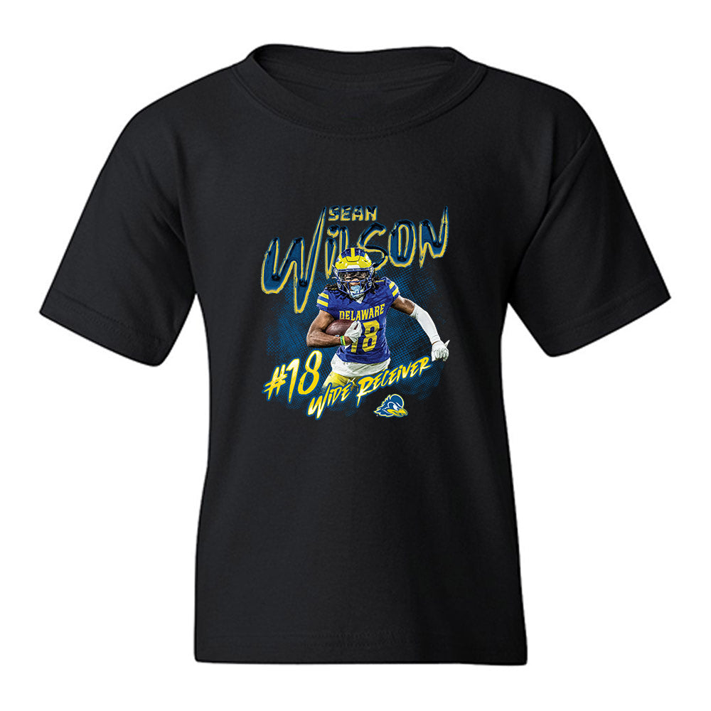 Delaware - NCAA Football : Sean Wilson - Collage Youth T-Shirt-0