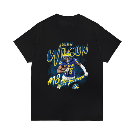 Delaware - NCAA Football : Sean Wilson - Collage Comfort Colors T-Shirt-0