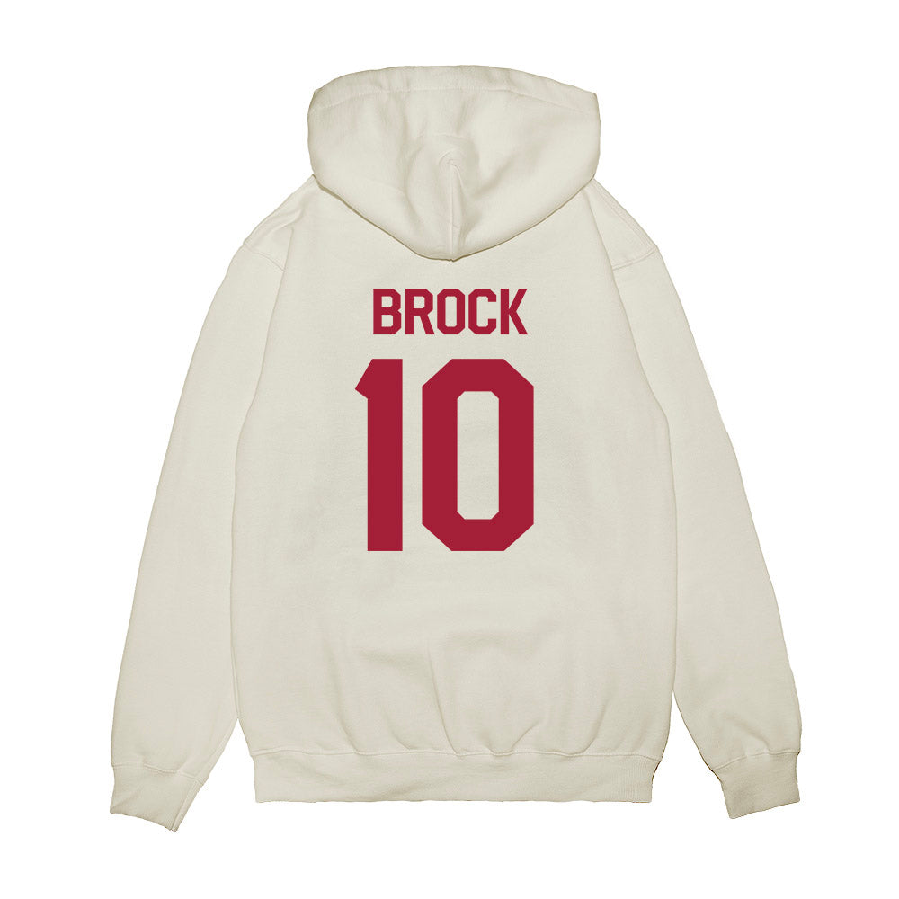 Oklahoma - NCAA Baseball : Brendan Brock - Graphic Premium Hooded Sweatshirt-1