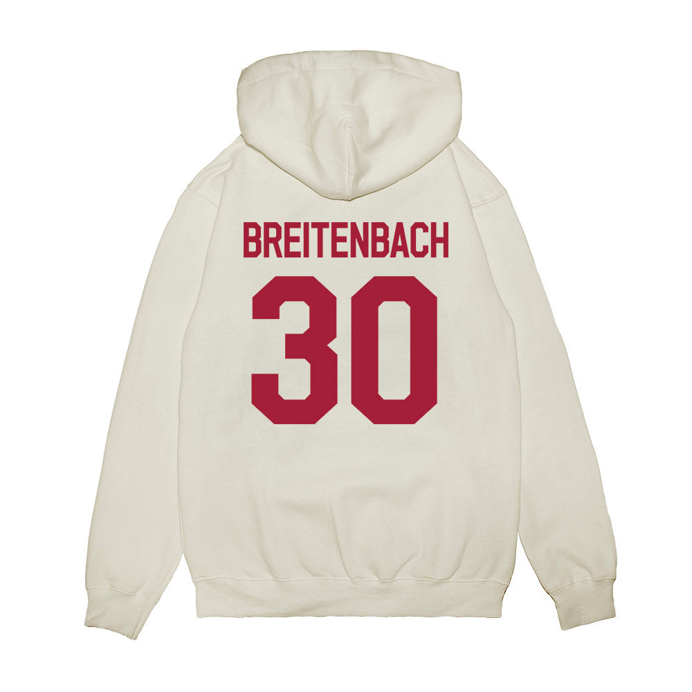 Oklahoma - NCAA Baseball : Finn Breitenbach - Graphic Premium Hooded Sweatshirt-1