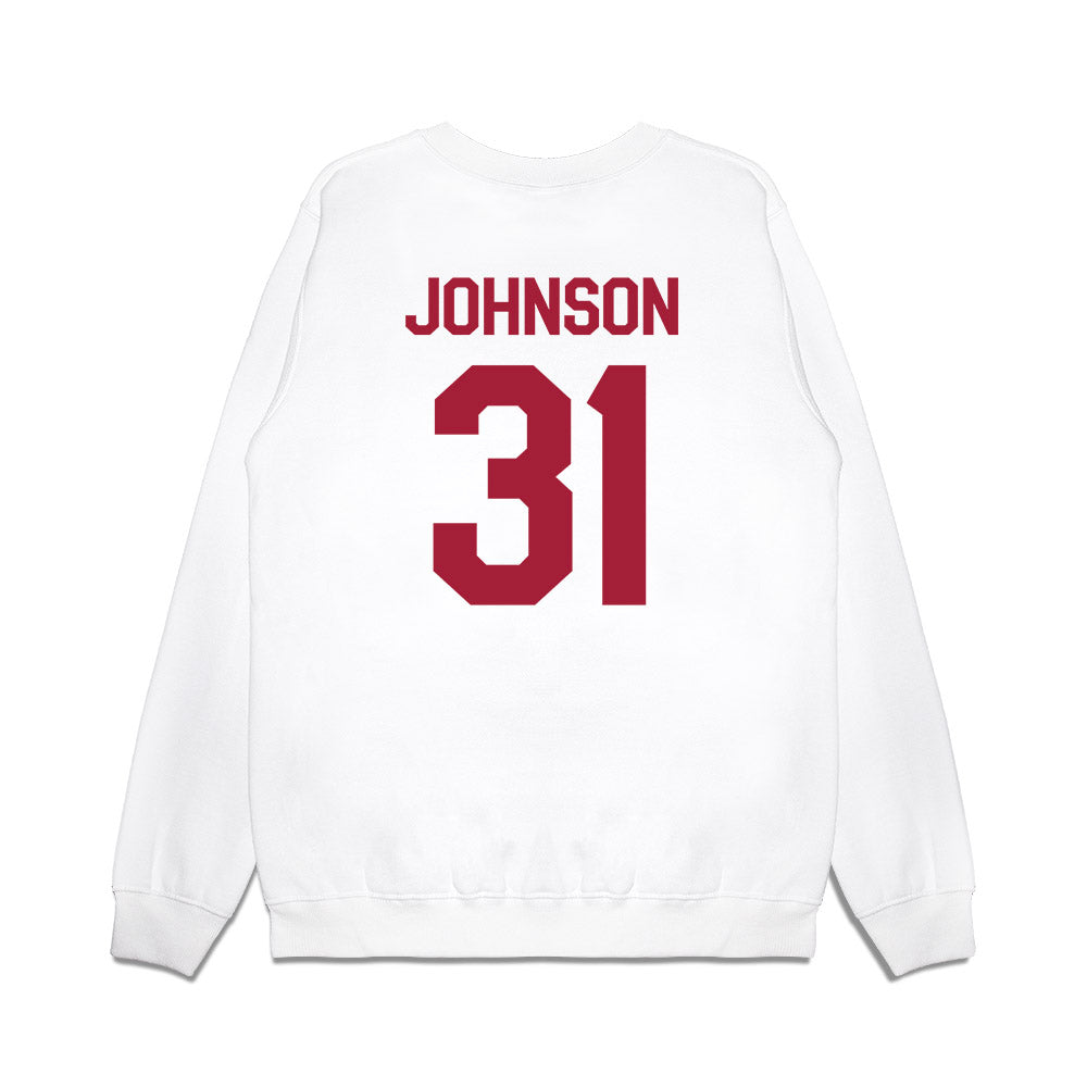 Oklahoma - NCAA Baseball : Cameron Johnson - Graphic Premium Crewneck Sweatshirt-1