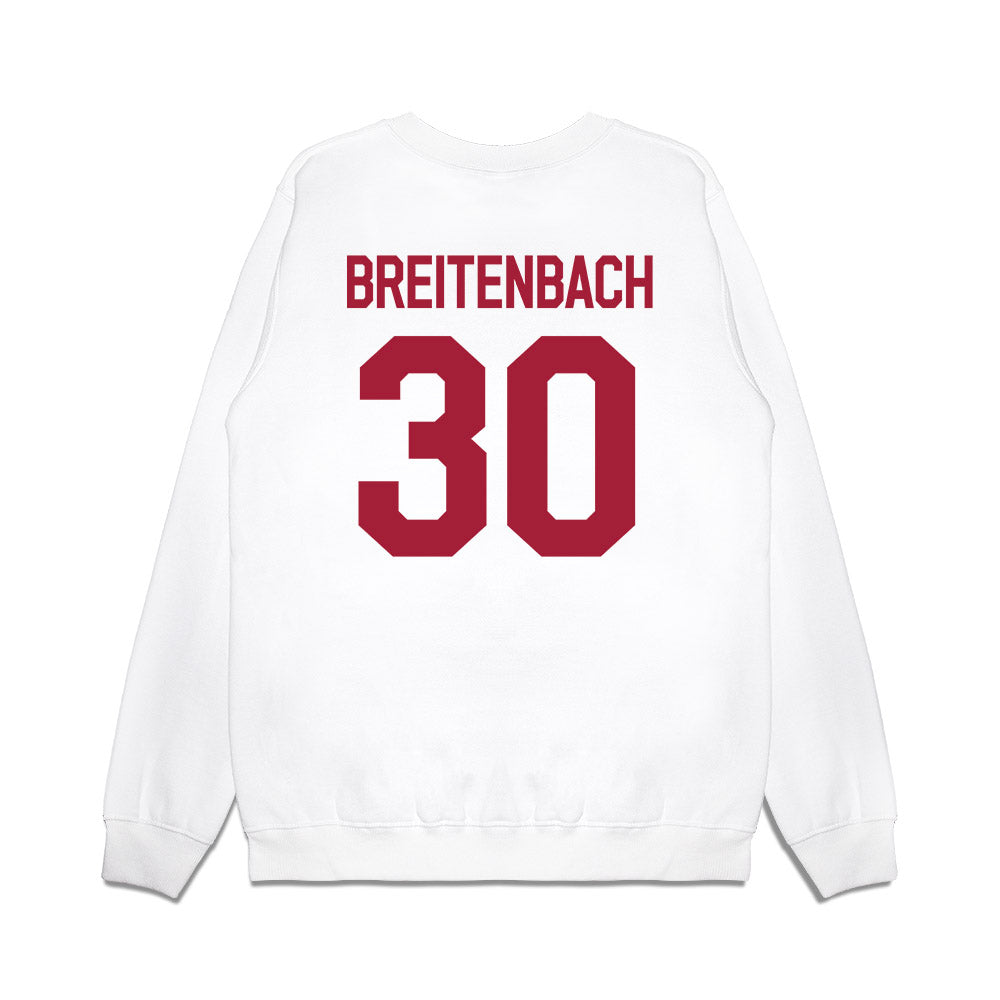 Oklahoma - NCAA Baseball : Finn Breitenbach - Graphic Premium Crewneck Sweatshirt-1