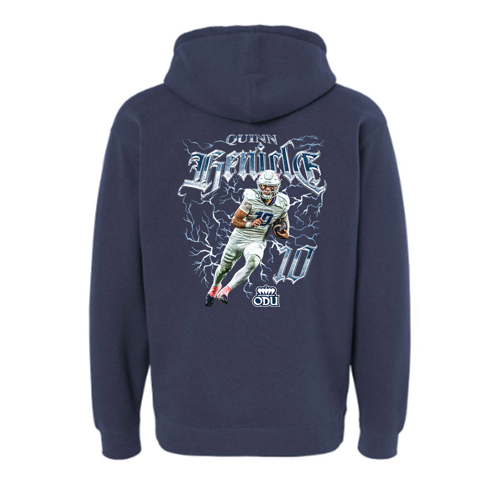 Old Dominion - NCAA Football : Quinn Henicle - Collage Hooded Pullover Sweatshirt-1